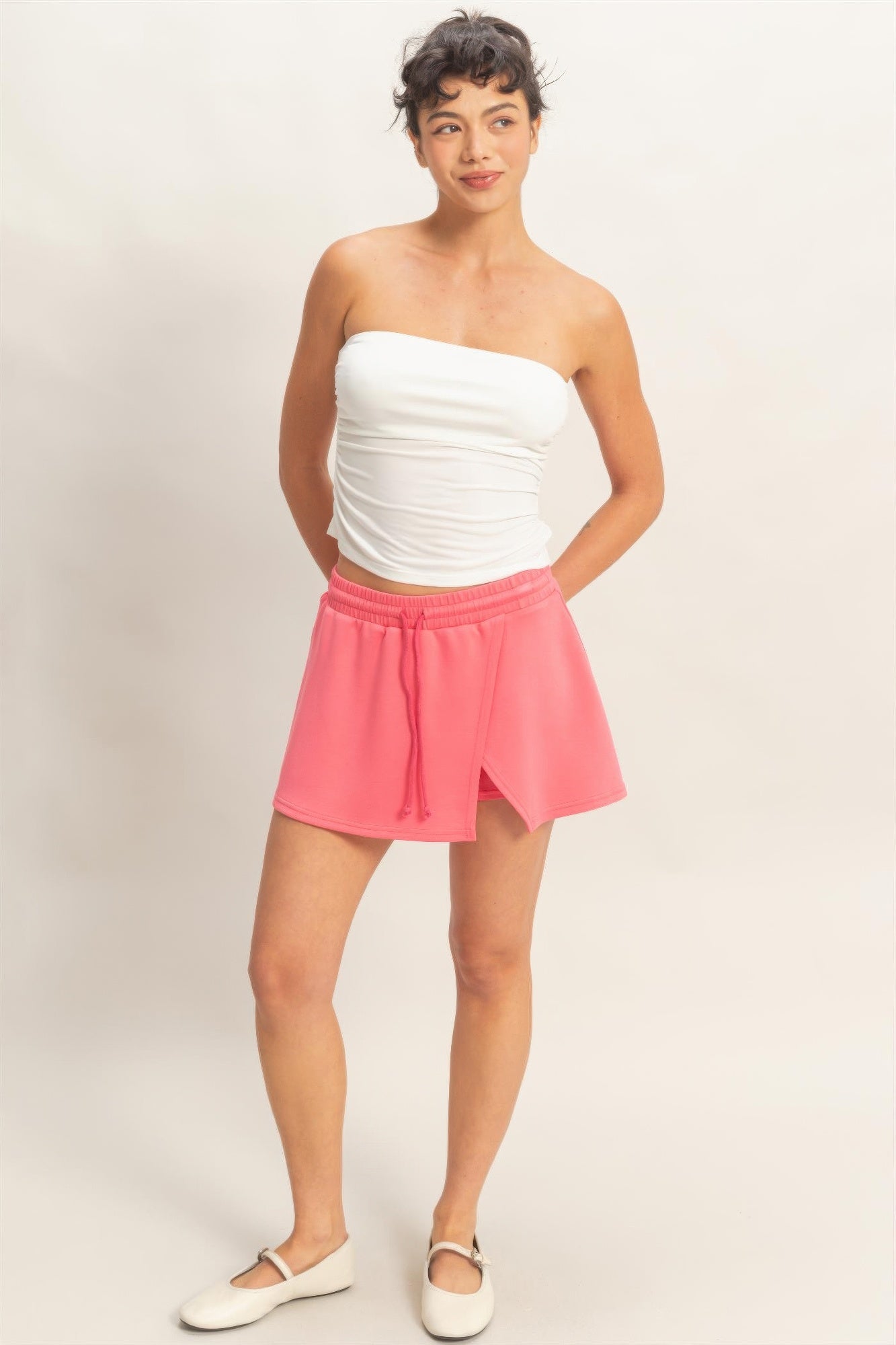Hyfve Wrap Front Elastic Waist Skort view 40 - Comfort Stretch (skirt)