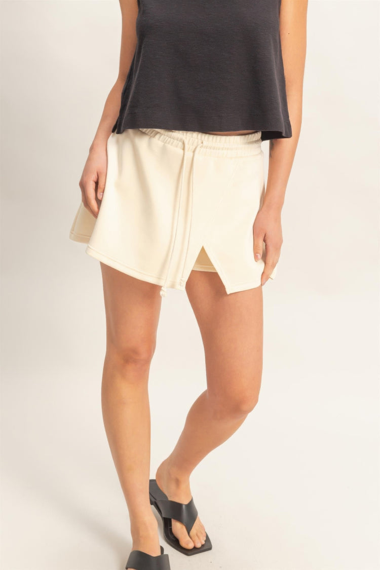 Hyfve Wrap Front Elastic Waist Skort view 31 (skirt) - waist skort, elastic waist skort - shop at us.meeeshop