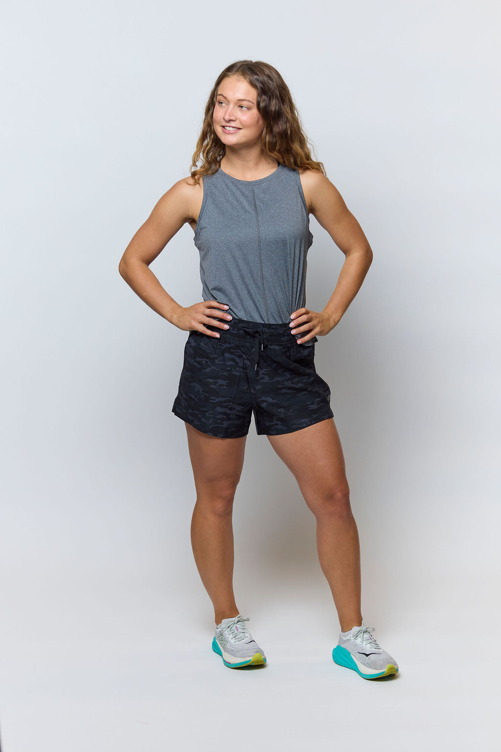 Indie 2.0 Women's Sport Shorts in Black Camo view 2 - Indie Shorts Women (bottom)