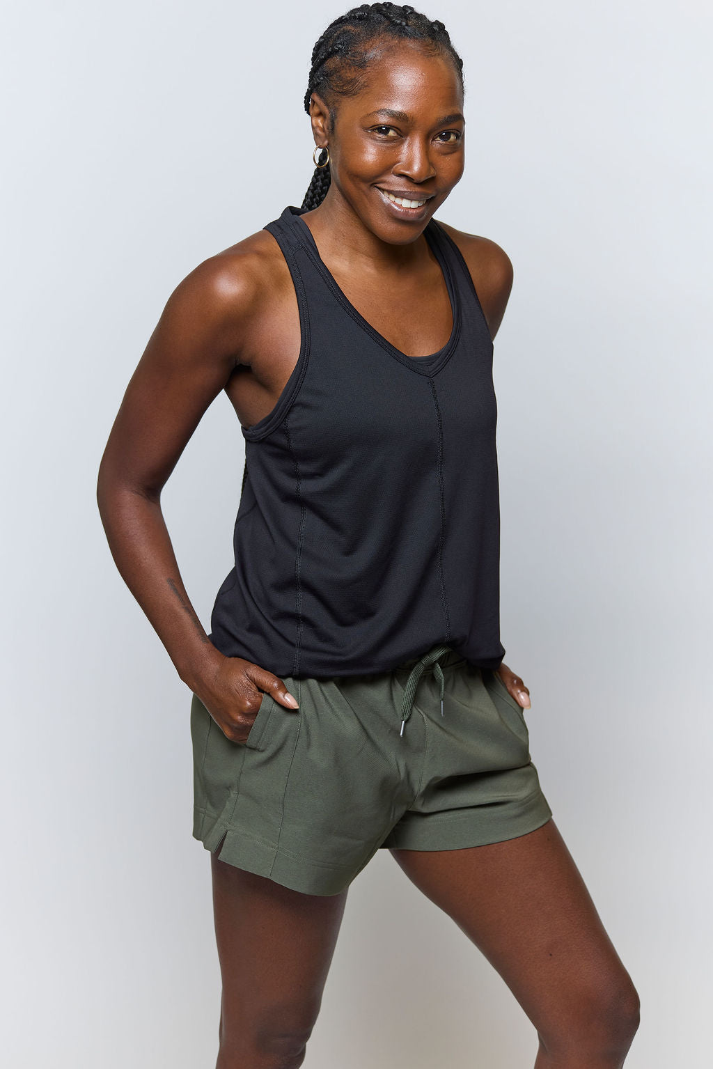 Indie 2.0 Women's Sport Shorts in Black Camo view 4 - Indie Shorts Women (bottom)