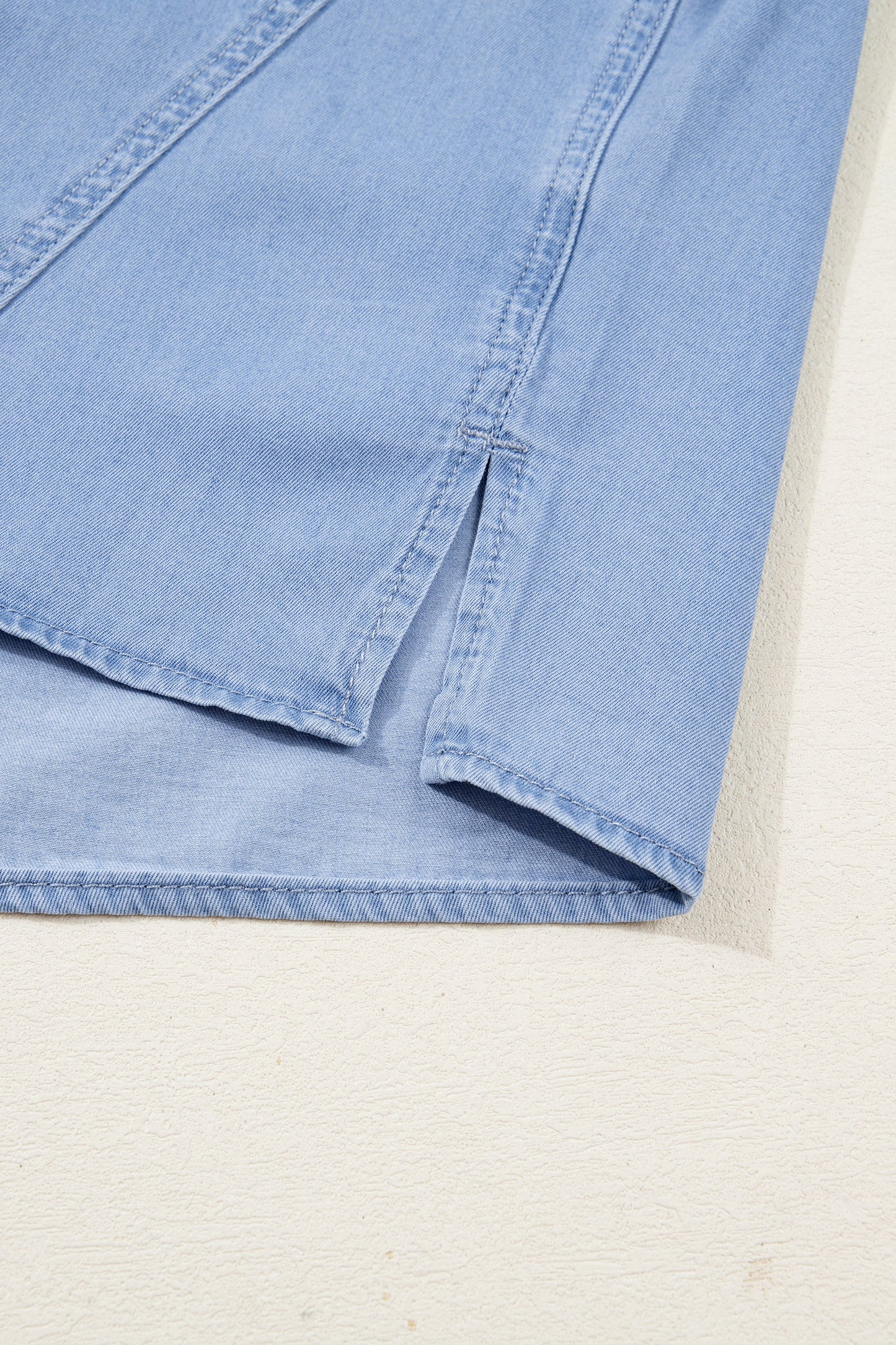 Indie & Co. Blake Washed Drop Shoulder Bracelet Sleeve Chambray Shirt view 8 - Black Washed Shirt (top)