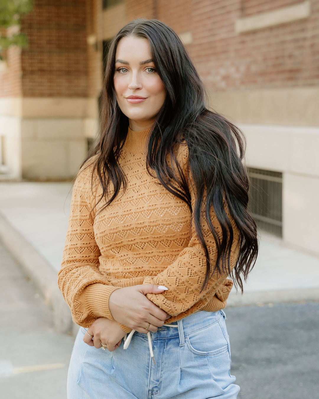 Indie & Co. Eliza Sweater in Jurassic Gold view 2 - Eliza Sweater Set (top)