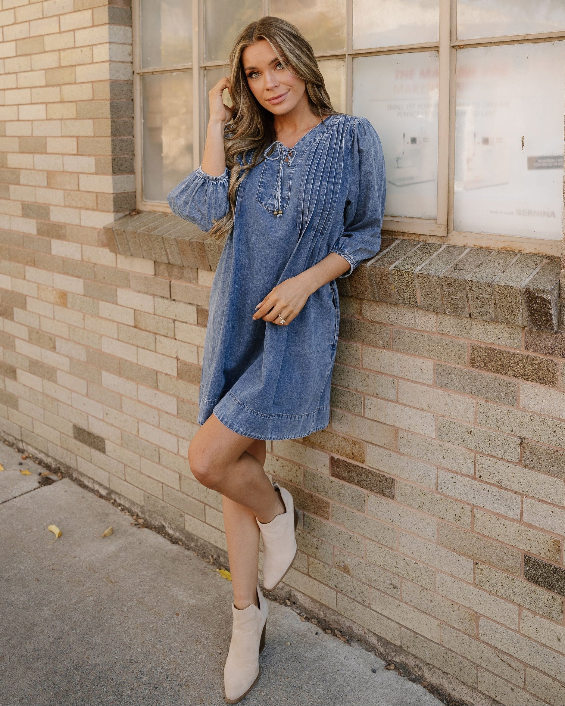 Indie & Co. Fable Dress in Sail Blue view 4 - Fable Clothing