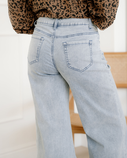 Indie & Co. Naia Button Zip High Waist Flared Hem Jeans in 12 view 5 - High-Waisted (bottom)
