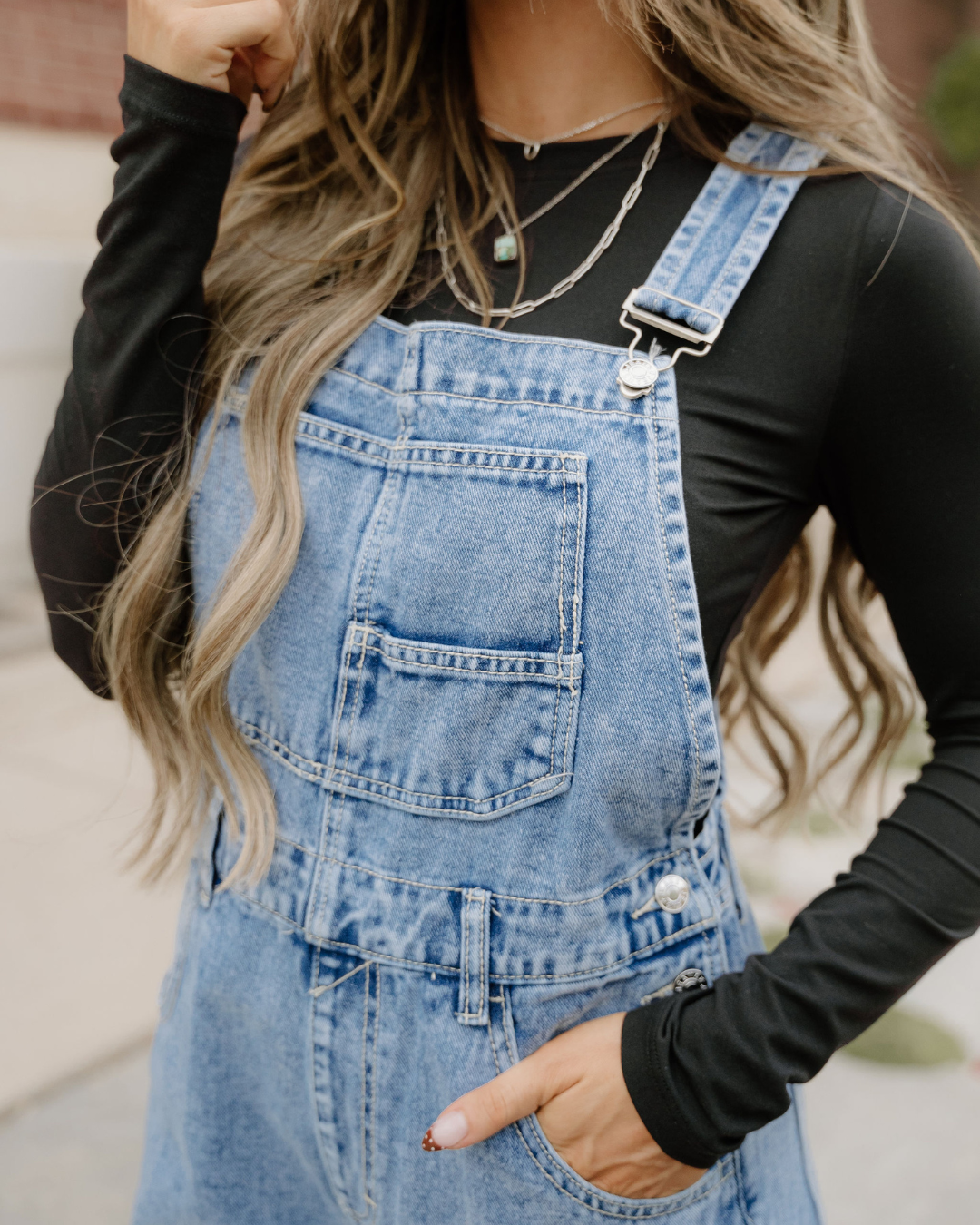 Indie & Co. Riley Overalls Jeans view 6 - Riley Overalls True Bias (bottom)