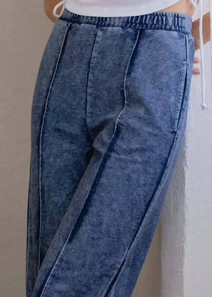 Indigo Pintuck Pant in S view 4 (bottom)