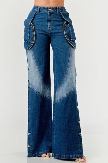 Indigo Trailblazer Denim Pants - MeeeShop Women's Fashion