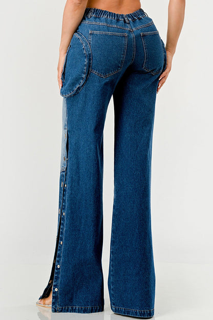 Indigo Trailblazer Denim Pants - MeeeShop Women's Fashion