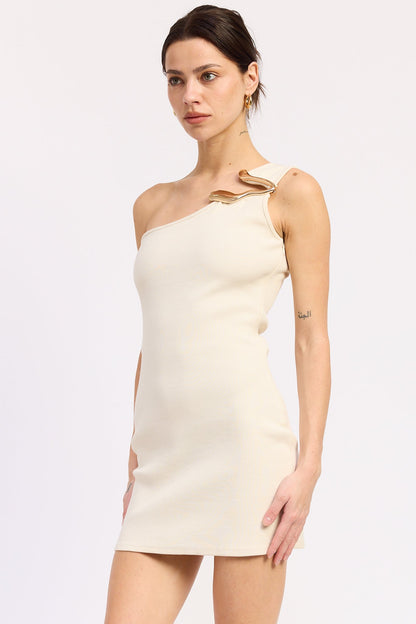 Irina Mini Dress in Ivory view 8 - Irina Shop