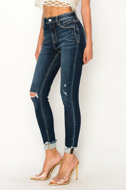 Iris High Rise Skinny Jeans in 5 (26) view 3 - High-Waisted (bottom)