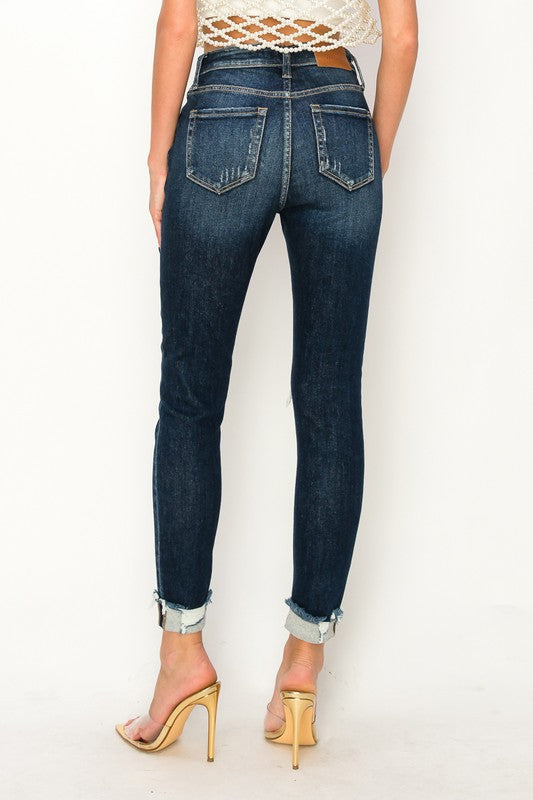 Iris High Rise Skinny Jeans in 7 (27) view 4 - High-Waisted (bottom)