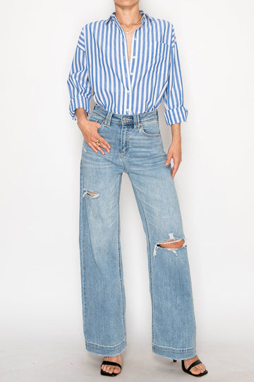 Isabella Corset Ultra High Rise Modern Wide Jeans - MeeeShop Women's Fashion