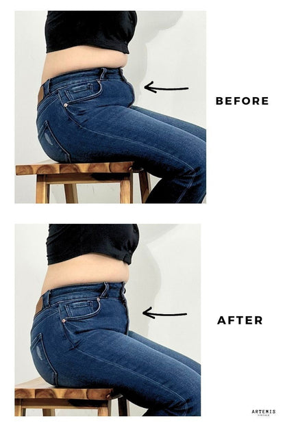 Isabella Corset Ultra High Rise Modern Wide Jeans in 9 (28) view 5 - High-Waisted (bottom)