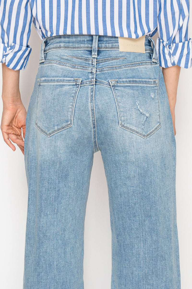 Isabella Corset Ultra High Rise Modern Wide Jeans in 15 (31) view 8 - High-Waisted (bottom)