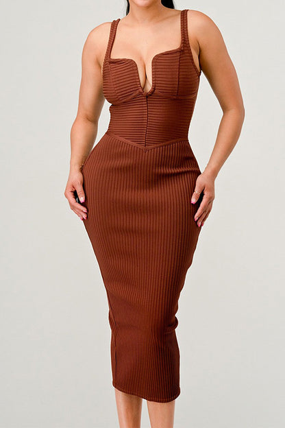 It Feels Like Fall Midi Dress in Large view 3 - Fall Wardrobe Essential - Feel Like Dressing Up