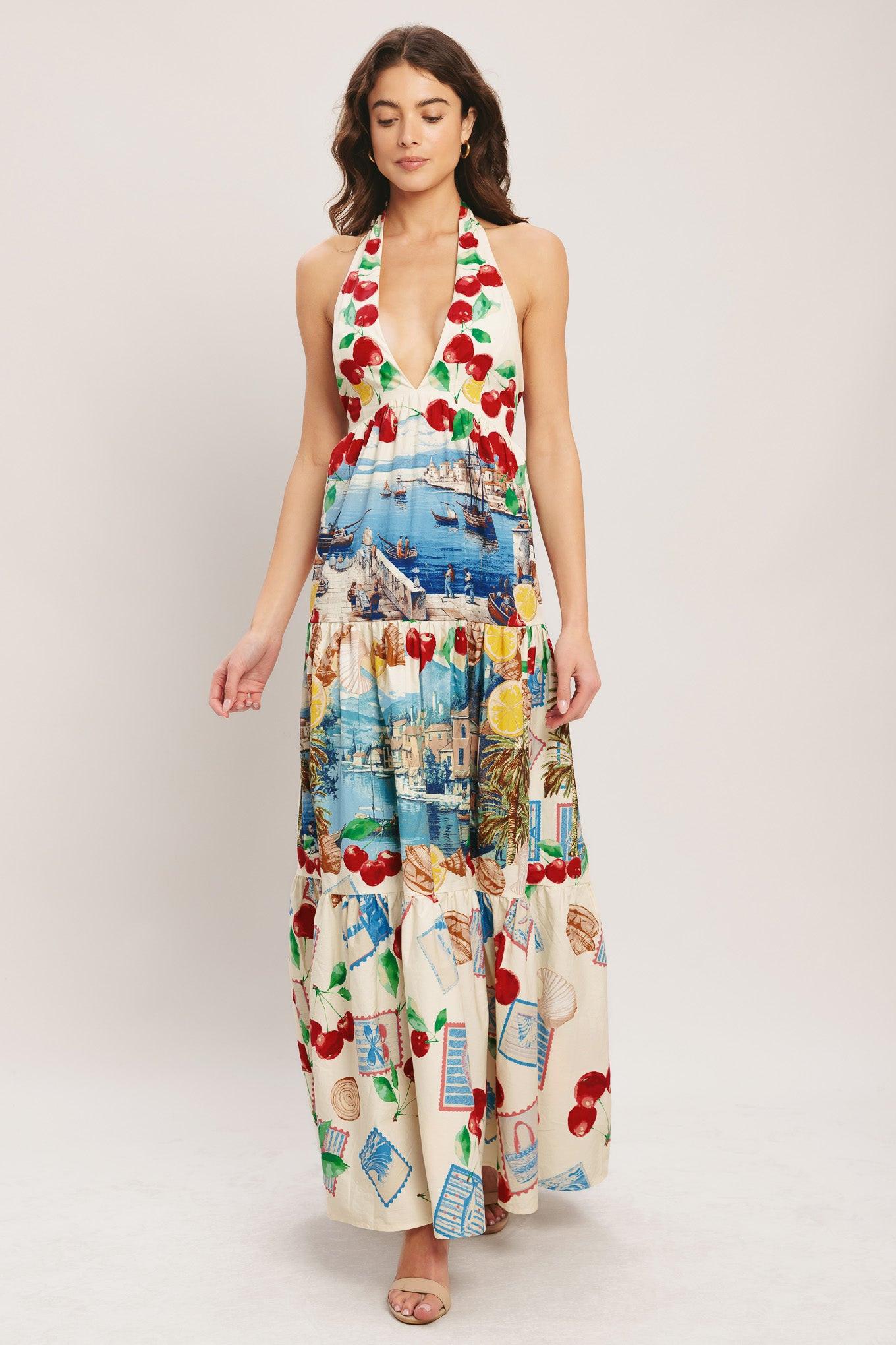 Italian Riviera Dream Woven Maxi Dress IVORY view 3 (dress) - italian riviera dresses, italian riviera  - shop at us.meeeshop