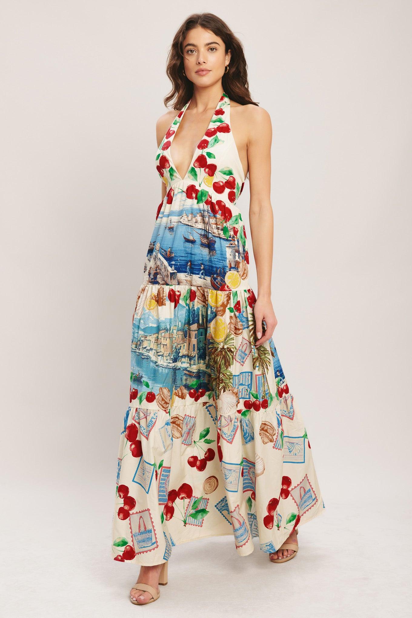 Italian Riviera Dream Woven Maxi Dress IVORY view 5 (dress) - italian riviera dresses, italian riviera  - shop at us.meeeshop
