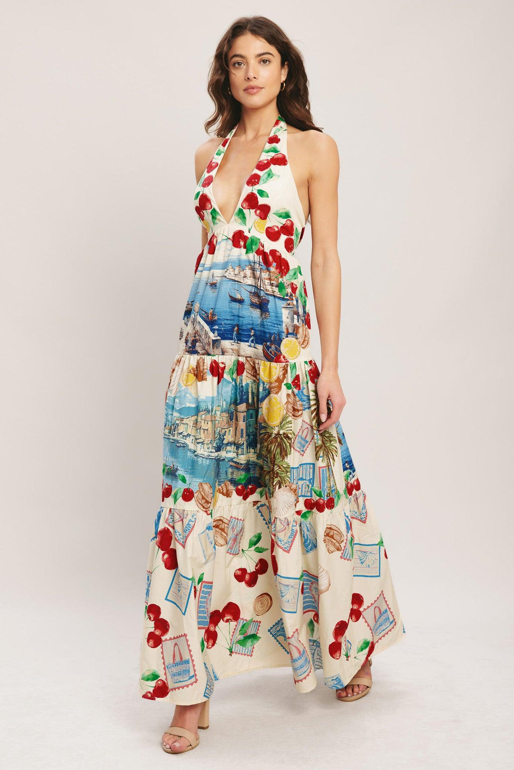 Italian Riviera Dream Woven Maxi Dress IVORY view 5 (dress) - italian riviera dresses, italian riviera  - shop at us.meeeshop