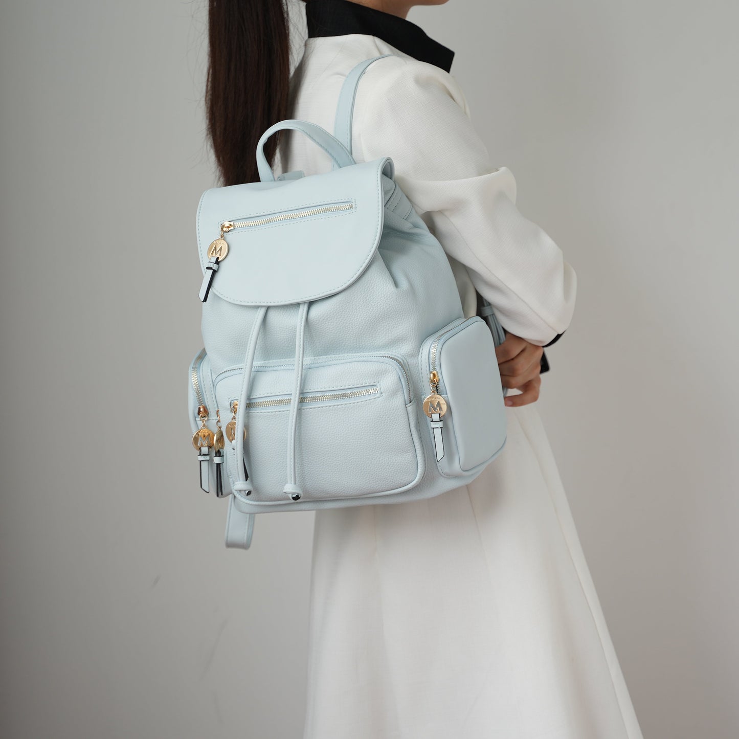 Ivanna Oversized Backpack Handbag in Brown view 2 - Relaxed Fit