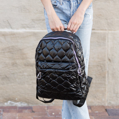Jade Metallic Puffer Backpack view 6 (bag)