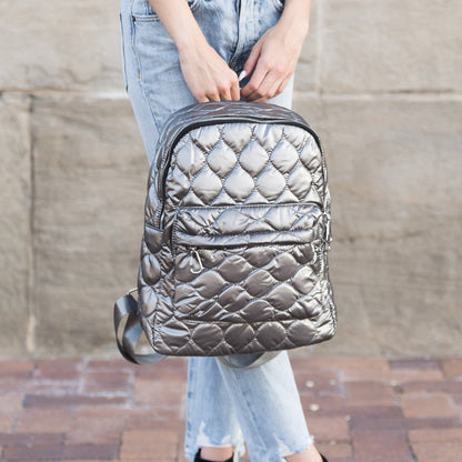 Jade Metallic Puffer Backpack view 9 (bag)