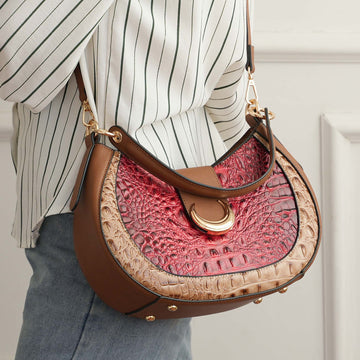 Jain Croc-embossed Shoulder Bag in Croco Cognac view 2 - Peta Jain Croc Bag