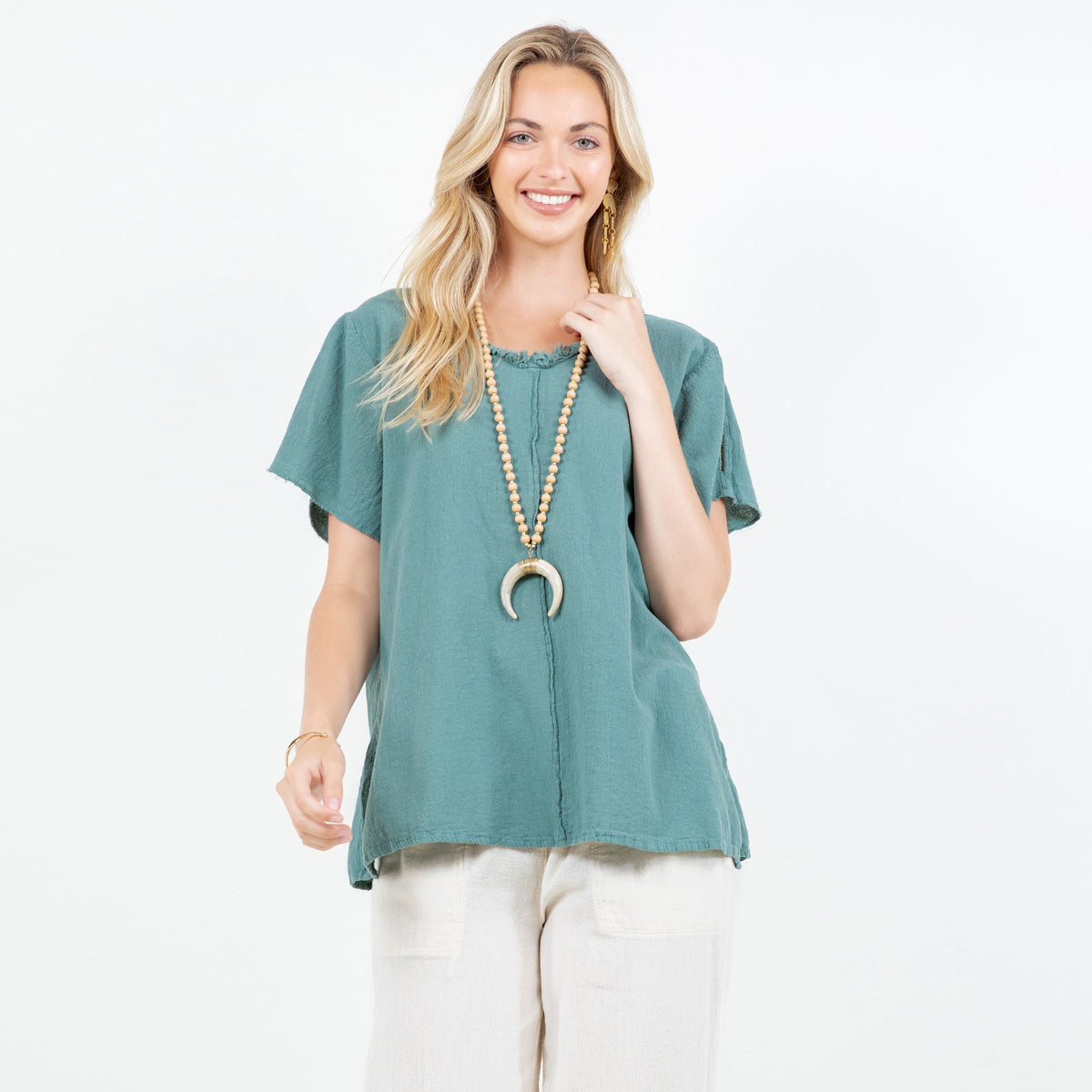 Jan Top -100% Cotton Gauze - MeeeShop Women's Fashion