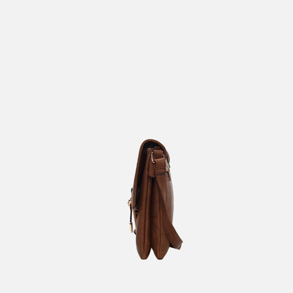 Jasmine Crossbody Bag in Cognac Brown view 3