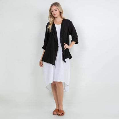 Jeanne Bolero Resort Wear Jacket 100% Cotton Gauze in 0 (XS/S) view 6 - Summer Outfit Idea - Gauze Jacket (bottom)