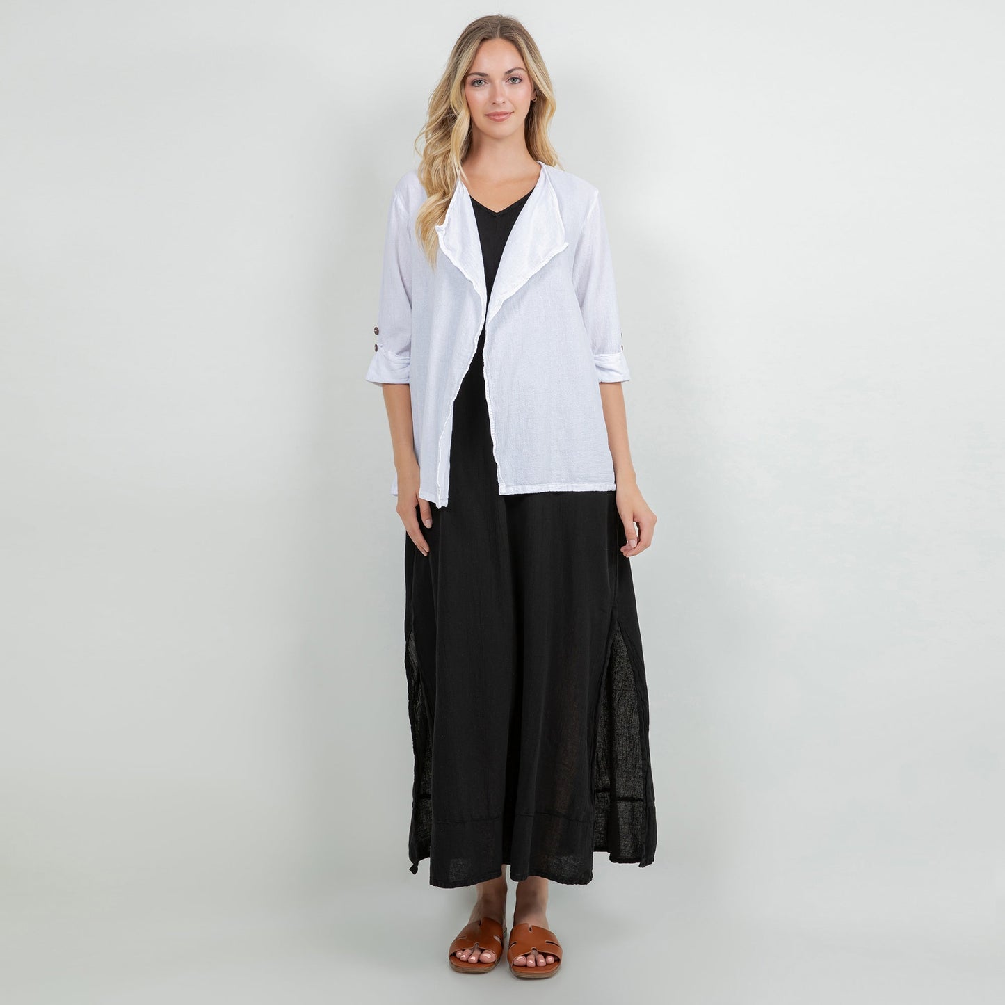 Jeanne Bolero Resort Wear Jacket 100% Cotton Gauze in 1 (S/M) view 9 - Summer Outfit Idea - Gauze Jacket (bottom)