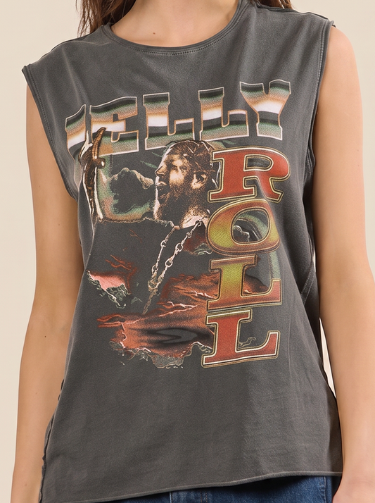 Jelly Roll Oversized Tank in S view 2 - Relaxed Fit - Jelly Roll Tank Top