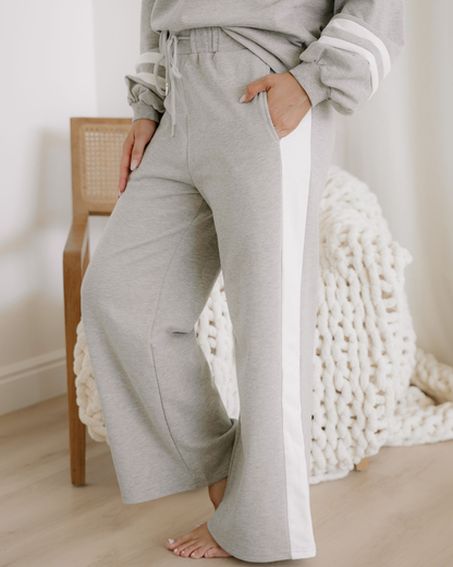 jordyn varisty long Jordyn Varisty Long Sleeve Pullover and Pants Set - Gray view 4 (bottom) - shop at us.meeeshop