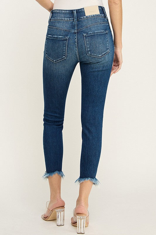 Josephine High Rise Ankle Skinny with Double Button Jeans in 7 (27) view 4 - High-Waisted (bottom)