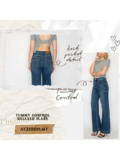 Josephine Tummy Control High Rise Relaxed Holly Flare Jeans view 10 - High-Waisted (bottom)