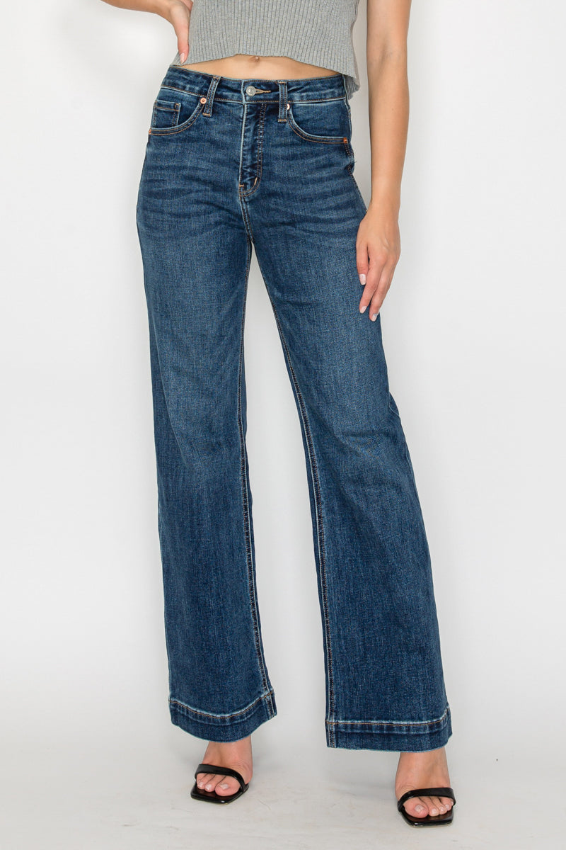 Josephine Tummy Control High Rise Relaxed Holly Flare Jeans in 9 (28) view 5 - High-Waisted (bottom)