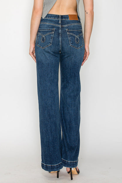 Josephine Tummy Control High Rise Relaxed Holly Flare Jeans in 13 (30) view 7 - High-Waisted (bottom)