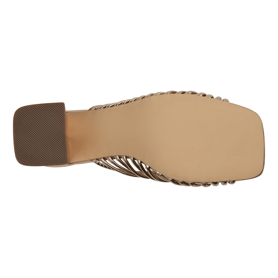 Josie Bronze Strappy Heeled Sandals Bronze view 3 (shoe) - heeled sandals, strappy heeled sandals - shop at us.meeeshop