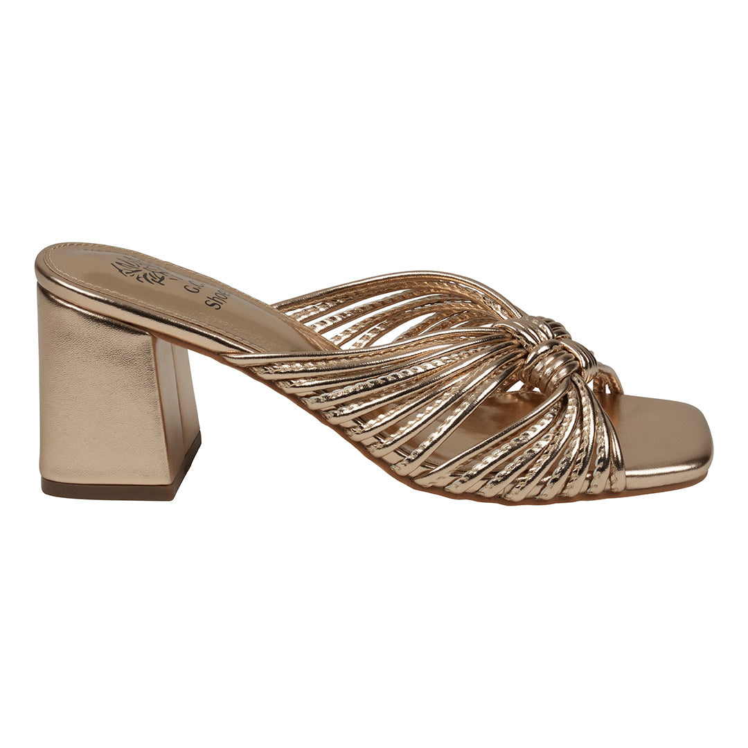 Josie Bronze Strappy Heeled Sandals Bronze view 4 (shoe) - heeled sandals, strappy heeled sandals - shop at us.meeeshop