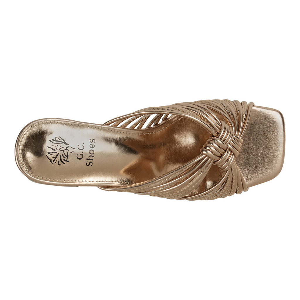 Josie Bronze Strappy Heeled Sandals Bronze view 5 (shoe) - heeled sandals, strappy heeled sandals - shop at us.meeeshop
