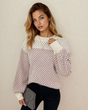 Judith Sleeve Knit Sweater - Red