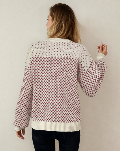 judith sleeve knit Judith Sleeve Knit Sweater - Red view 3 (layer) - shop at us.meeeshop