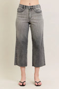 Judy Blue Full Size Wide Leg Capris Jeans plus Size Gray (bottom) - judy jeans, judy plus jeans, judy b - shop at us.meeeshop