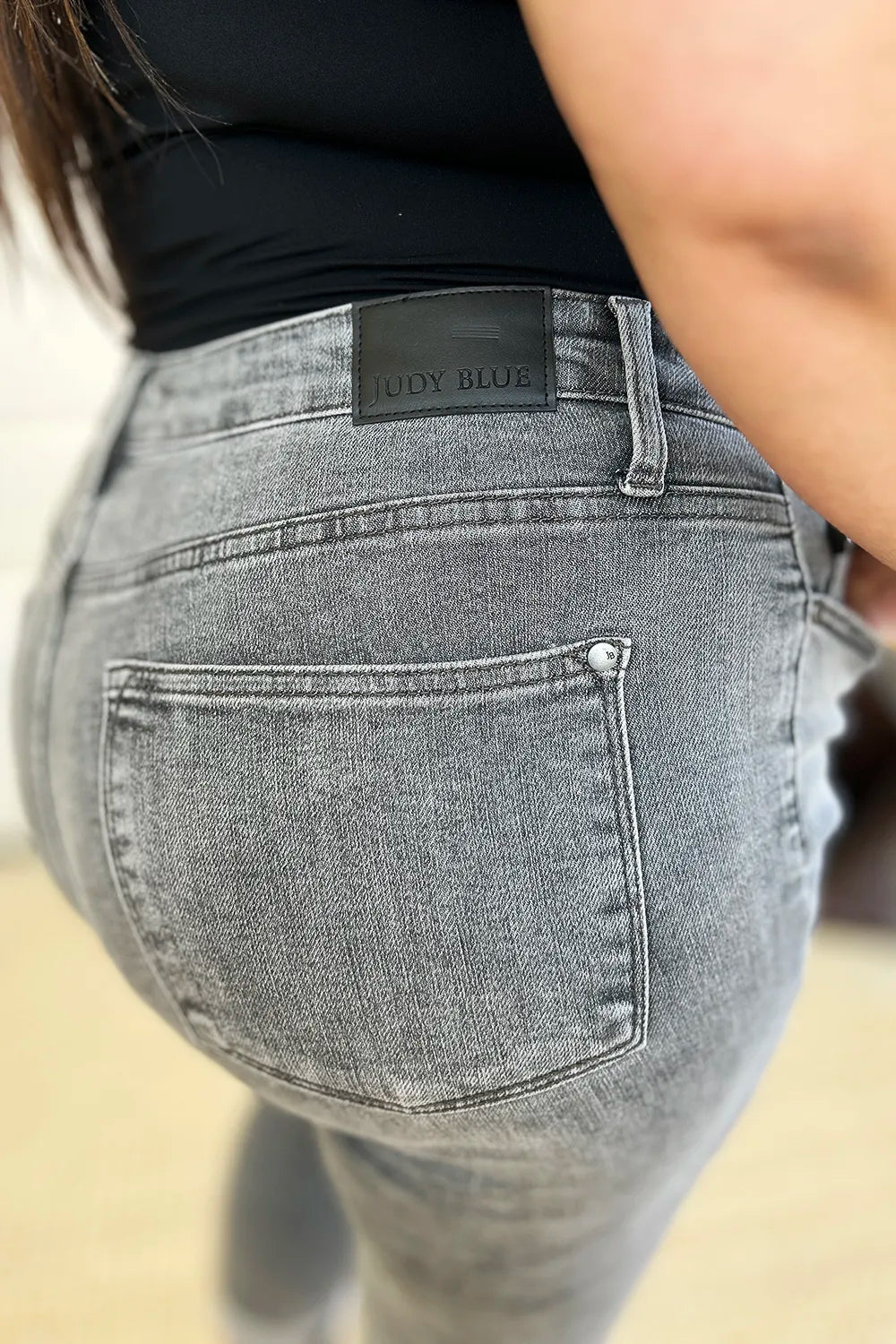 Judy Blue Full Size Button Fly High Waist Cuffed Capris - MeeeShop Women's Fashion