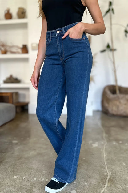 Judy Blue Full Size High Rise Straight Jeans - MeeeShop Women's Fashion