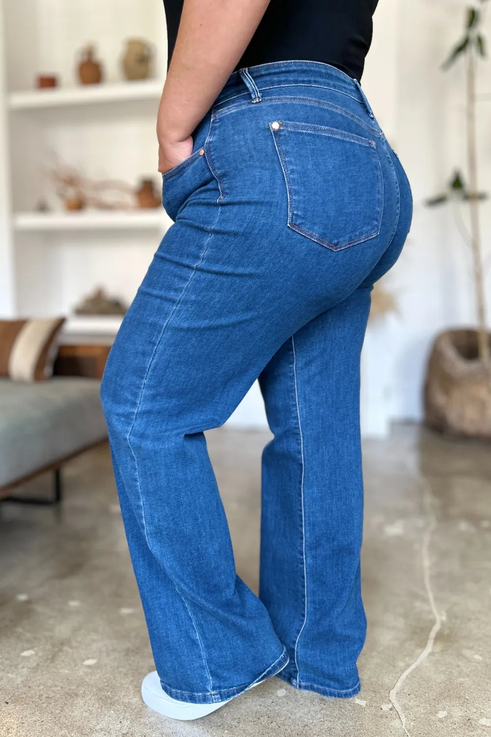 Judy Blue Full Size High Rise Straight Jeans - MeeeShop Women's Fashion