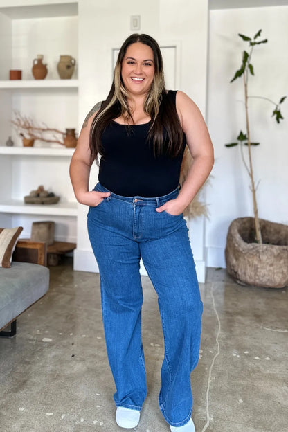 Judy Blue Full Size High Rise Straight Jeans - MeeeShop Women's Fashion