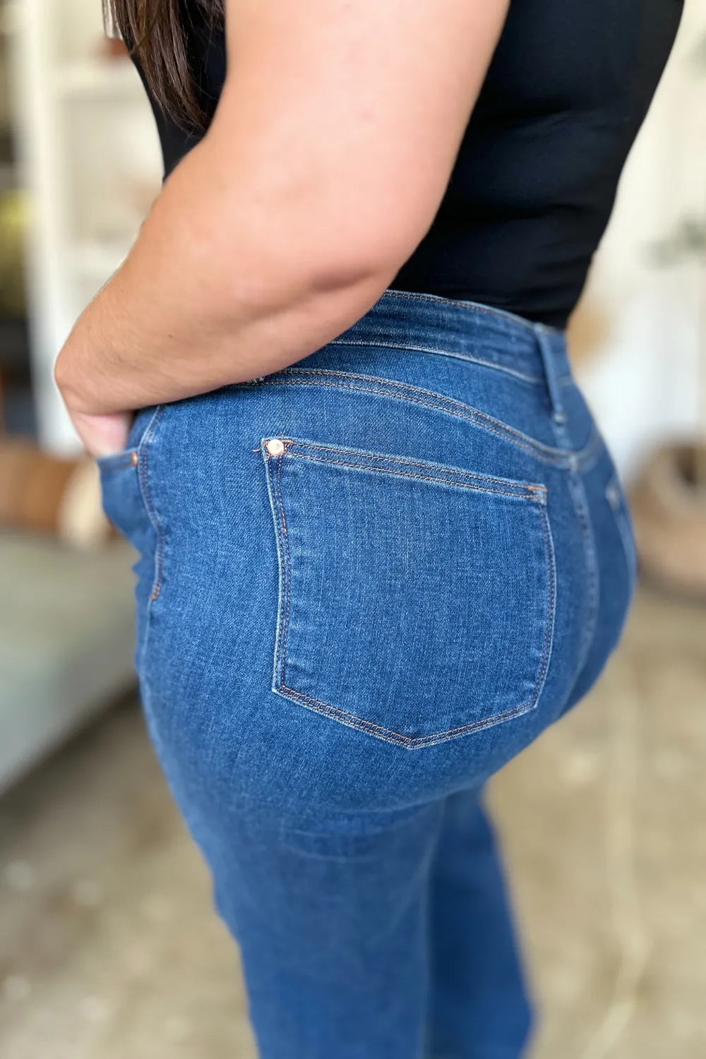 Judy Blue Full Size High Rise Straight Jeans - MeeeShop Women's Fashion