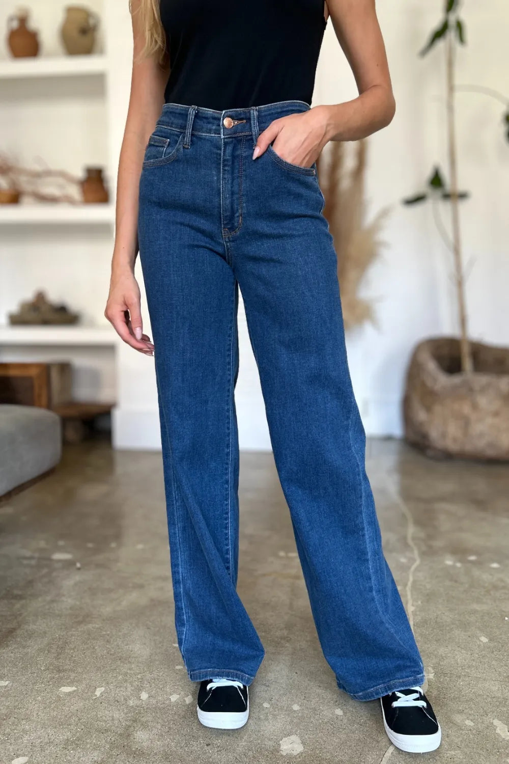 Judy Blue Full Size High Rise Straight Jeans - MeeeShop Women's Fashion