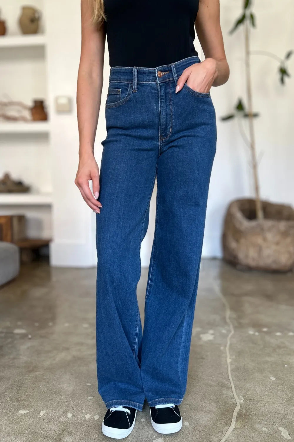 Judy Blue Full Size High Rise Straight Jeans - MeeeShop Women's Fashion