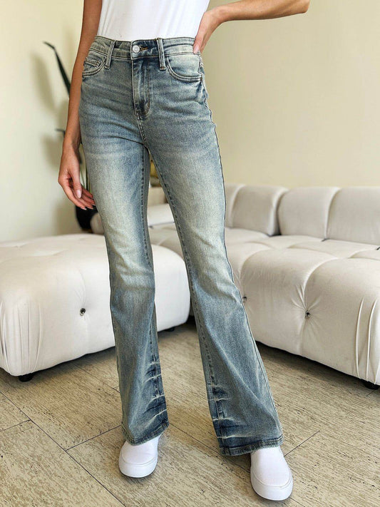 Judy Blue Full Size High Waist Flare Jeans - us.meeeshop